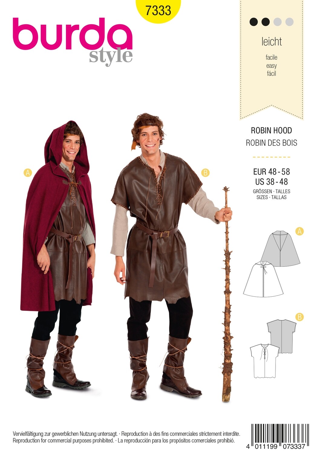 Burda 7333 - Robin Hood- Herr