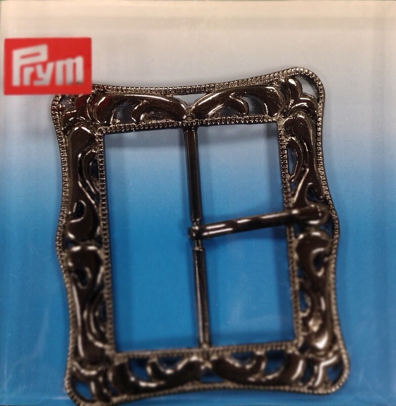 Prym Bältespänne - Bredd 50 mm - blanksvart silver