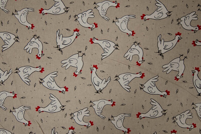 Hemtextil - "Höns" - Dubbel bredd: 280 cm Hemtextil - "Höns" - Dubbel bredd: 280 cm