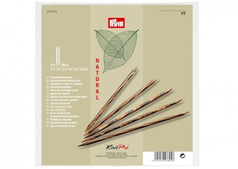 Prym Knitpro Natural set med strumpstickor - 2,0 - 4,5 mm