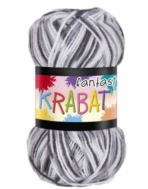 Falkgarn Krabat Fantasi, 50 gr - 165 Svart/grå