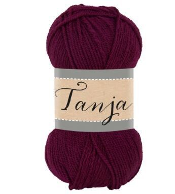 Falkgarn Tanja, 100 gr - 360 Vinröd