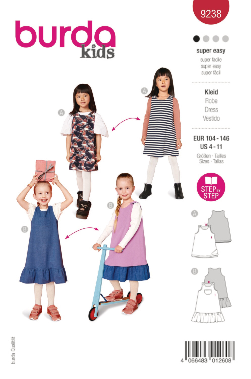 Burda 9238 - Klänning