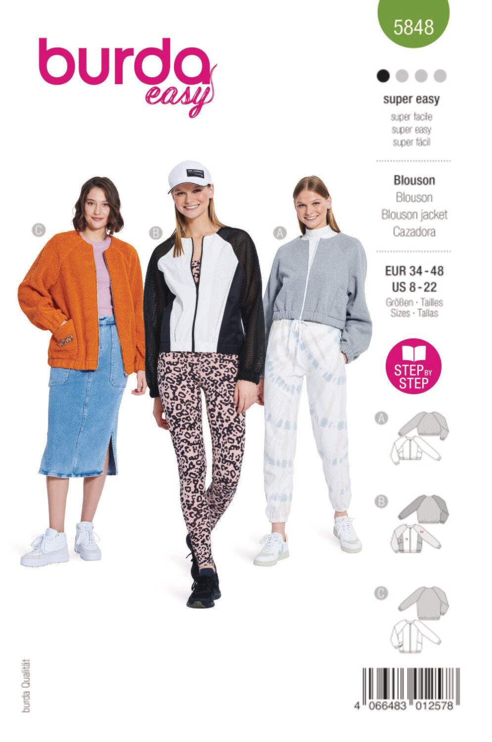 Burda 5848 - Blusjacka