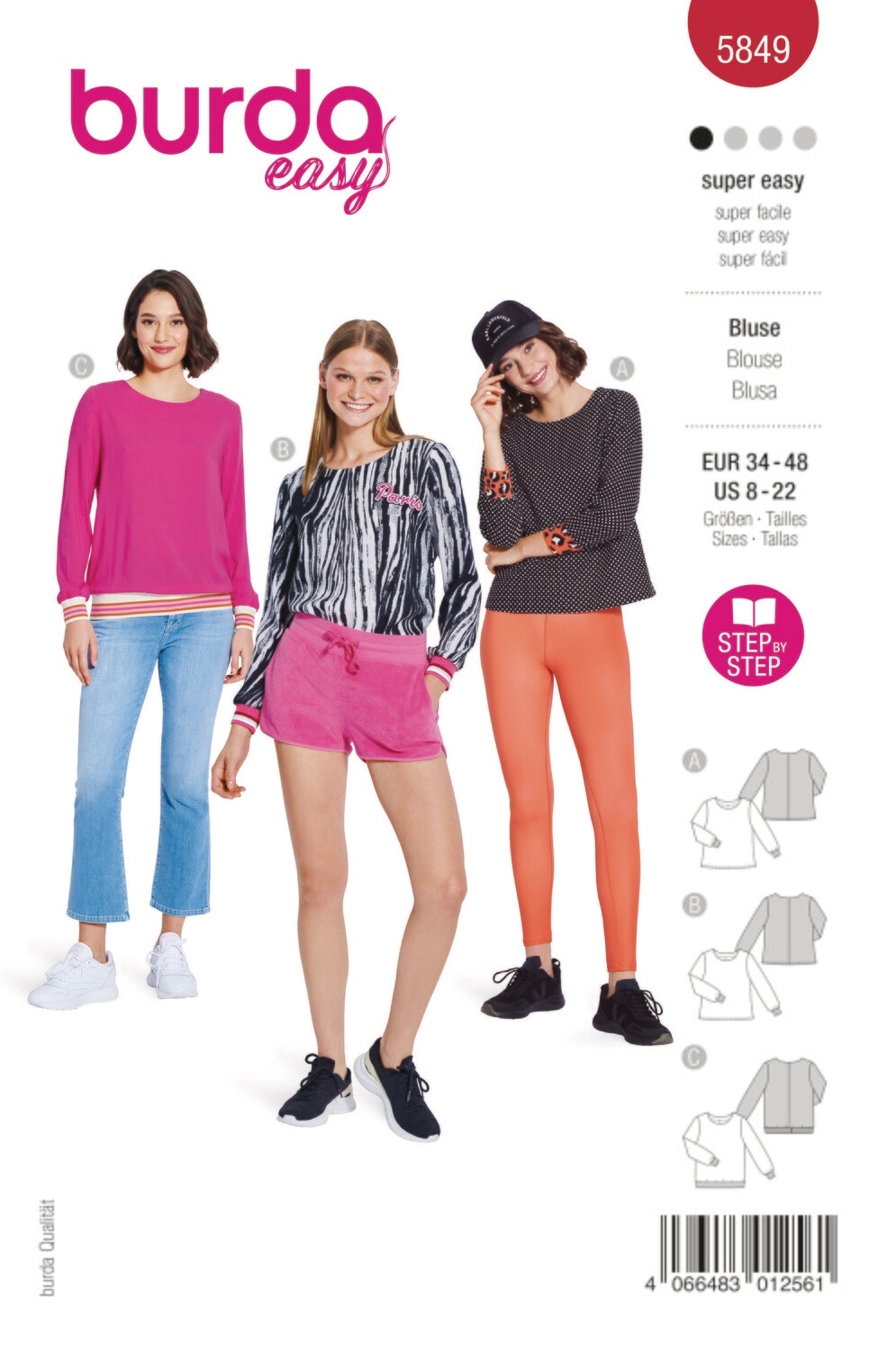 Burda 5849 - Blus