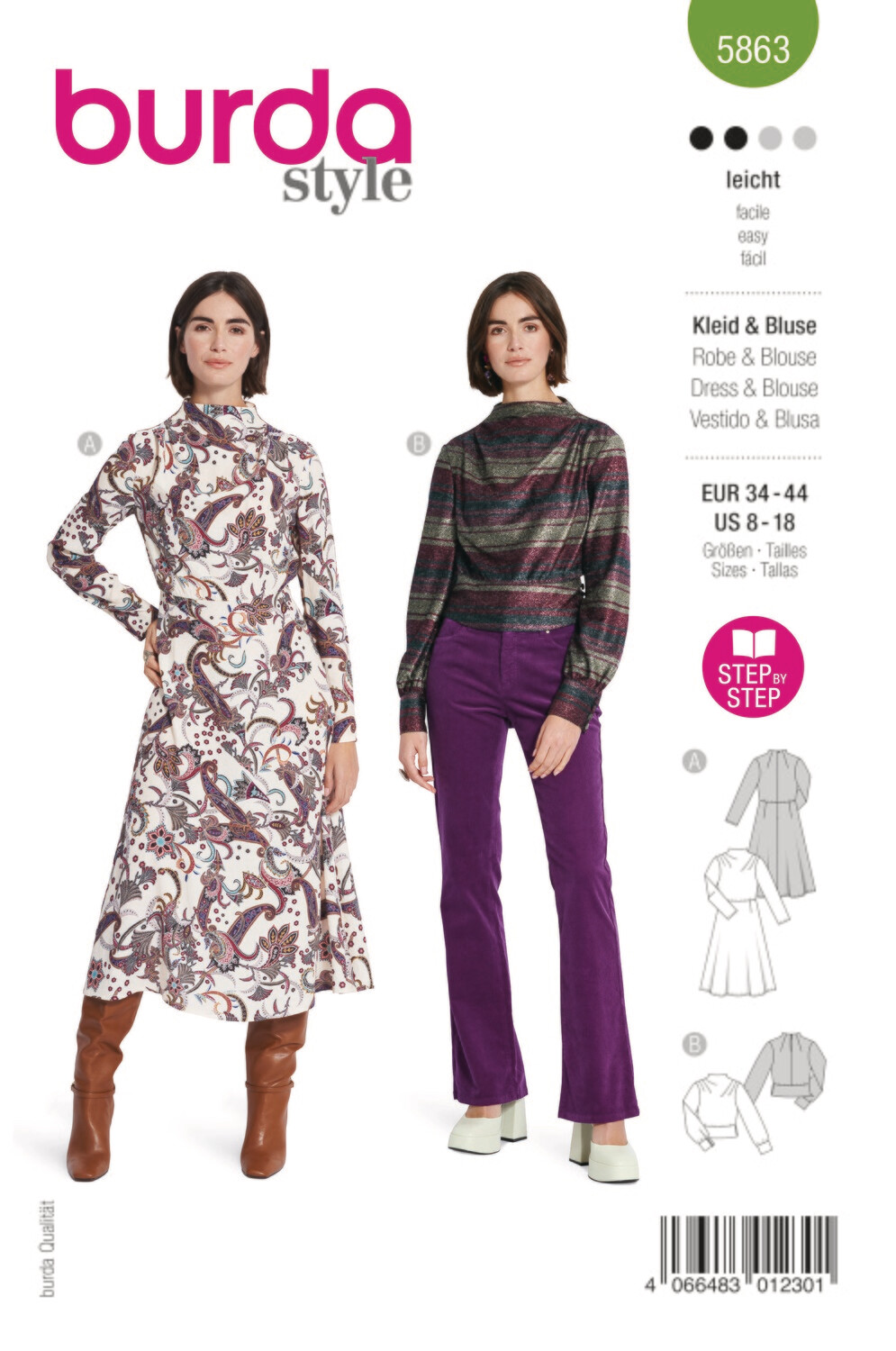 Burda 5863 - Blus