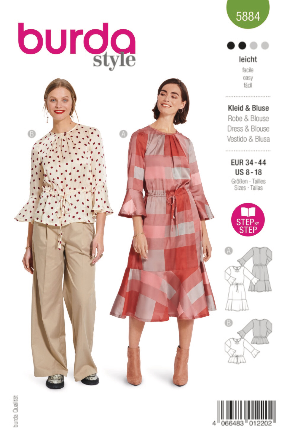 Burda 5884 - Klänning och Blus