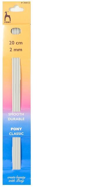 Pony strumpstickor 20 cm - 2 mm
