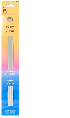 Pony strumpstickor 20 cm - 2 mm