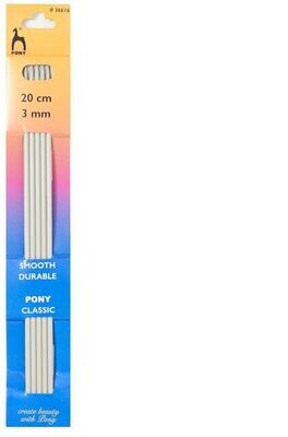 Pony strumpstickor 20 cm - 3,0 mm