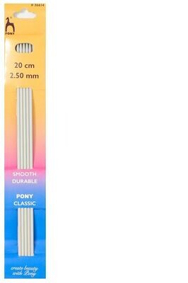 Pony strumpstickor 20 cm - 2,5 mm