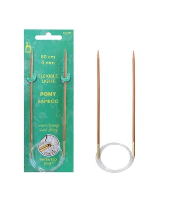 Pony Rundsticka Bambu - 80 cm - 4,0 mm