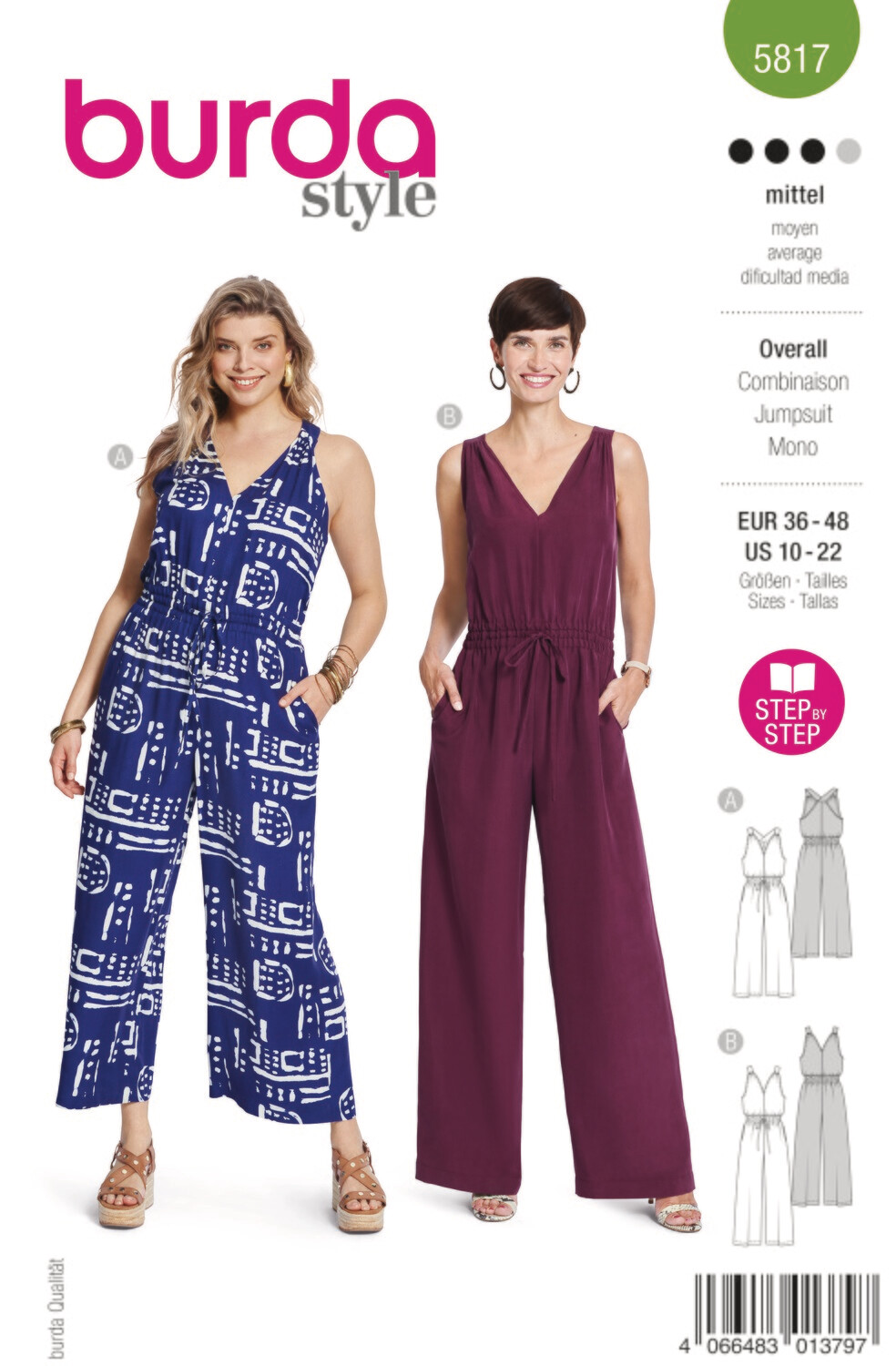 Burda 5817 - Byxdress