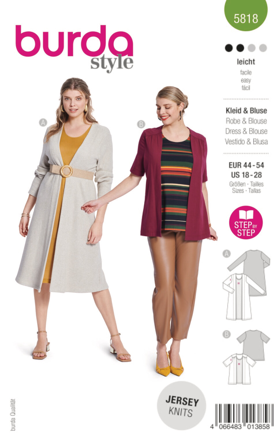 Burda 5818 - Klänning och Tunika