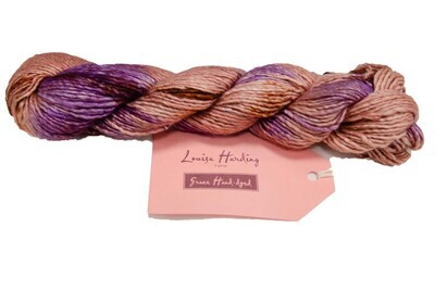 Louisa Harding - Grace handdyed garn - nr 11 - melerad lila/rosa/brun