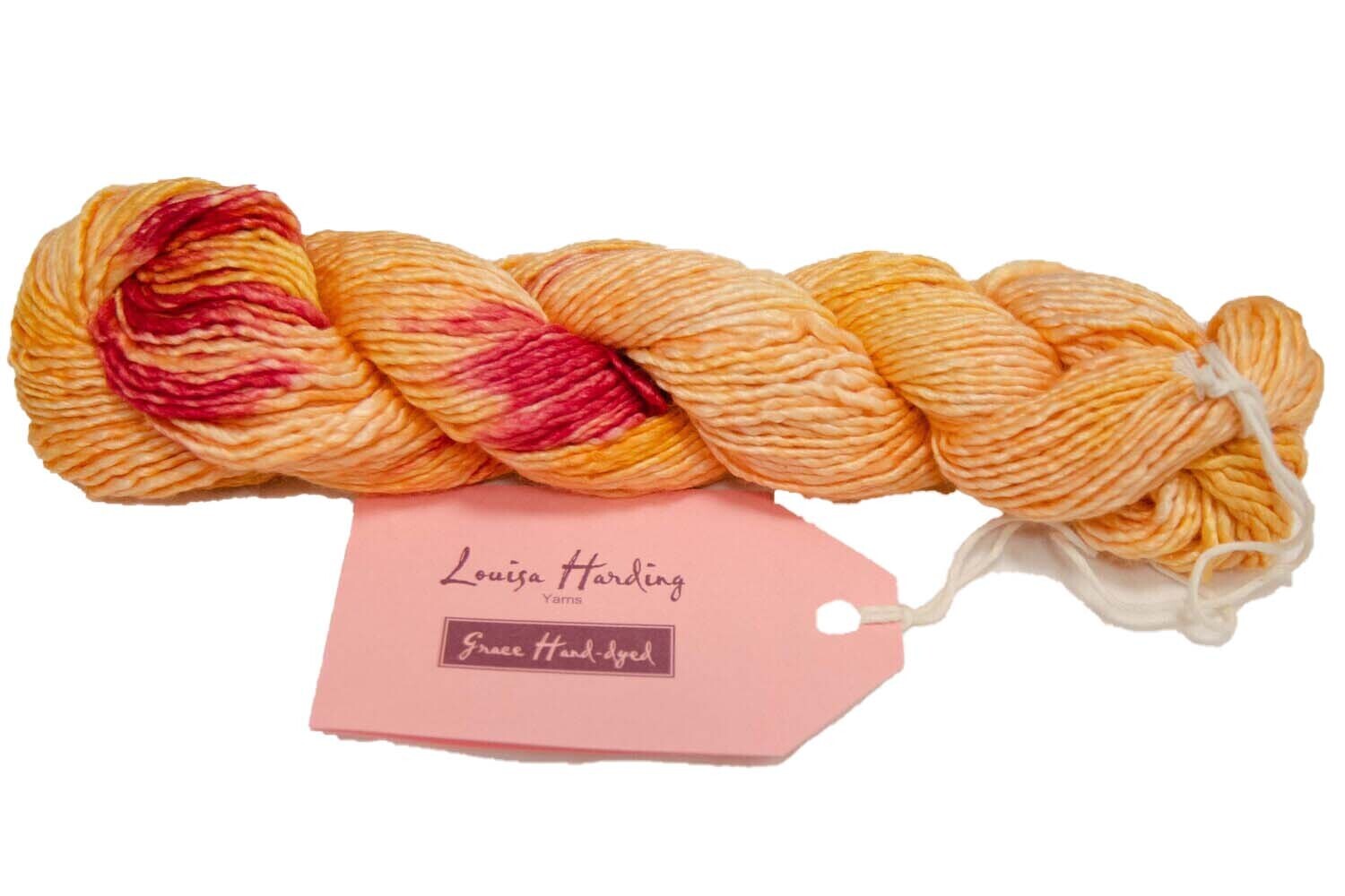 Louisa Harding - Grace handdyed garn - nr 13 - melerad gul/orange/röd