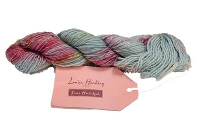 Louisa Harding - Grace handdyed garn - nr 15 - melerad ljusblå/lila/grön