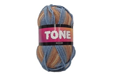 Falkgarn Tone - Multi - 205 blå och beige