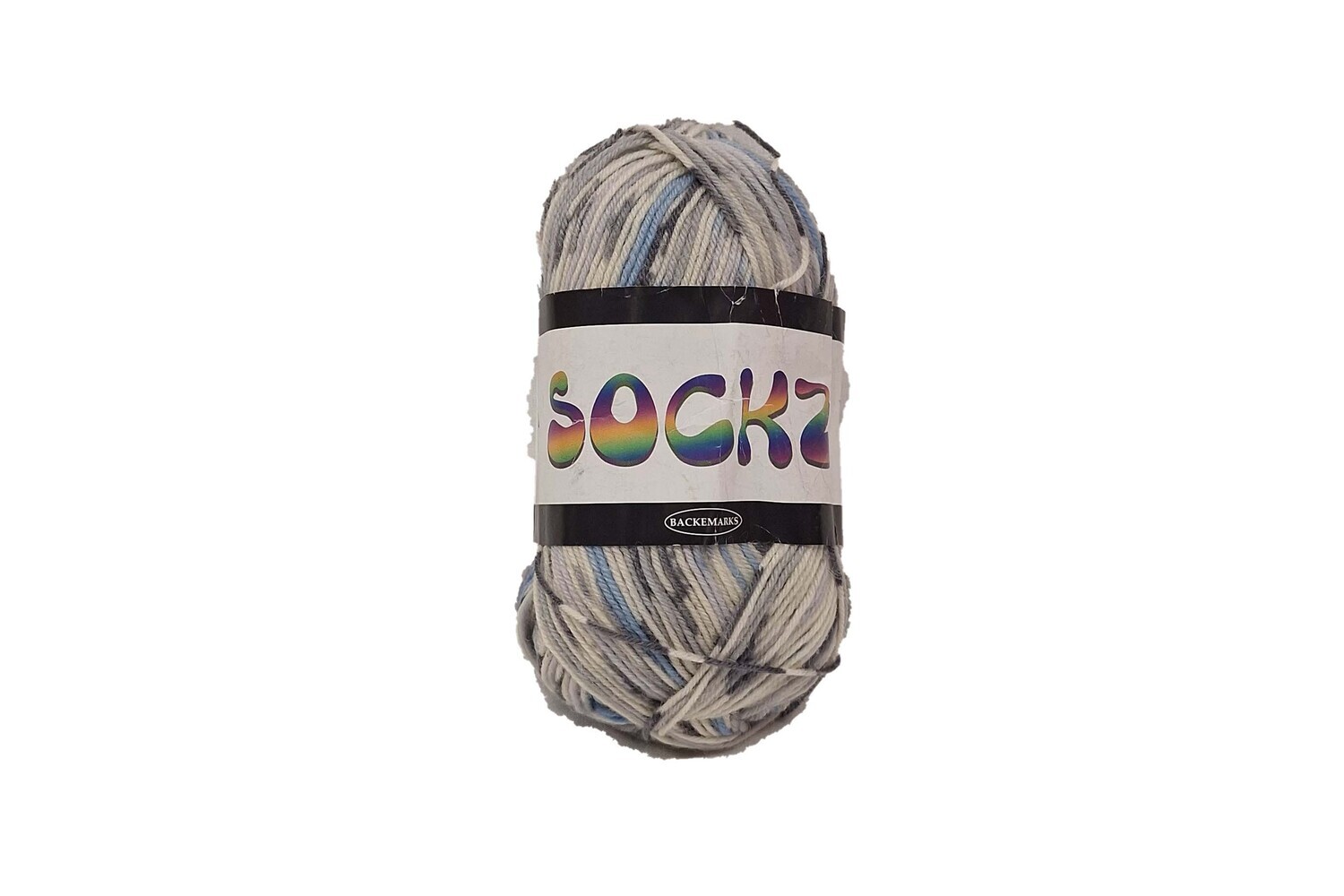 Falkgarn Sockz 50 gr - nr 108 - multi-  vit, grå, blå