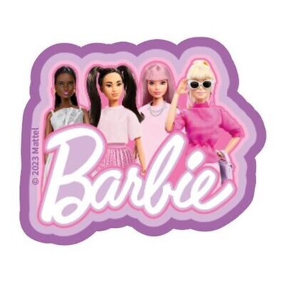 Tygmärke Barbie ca 72 * 60 mm