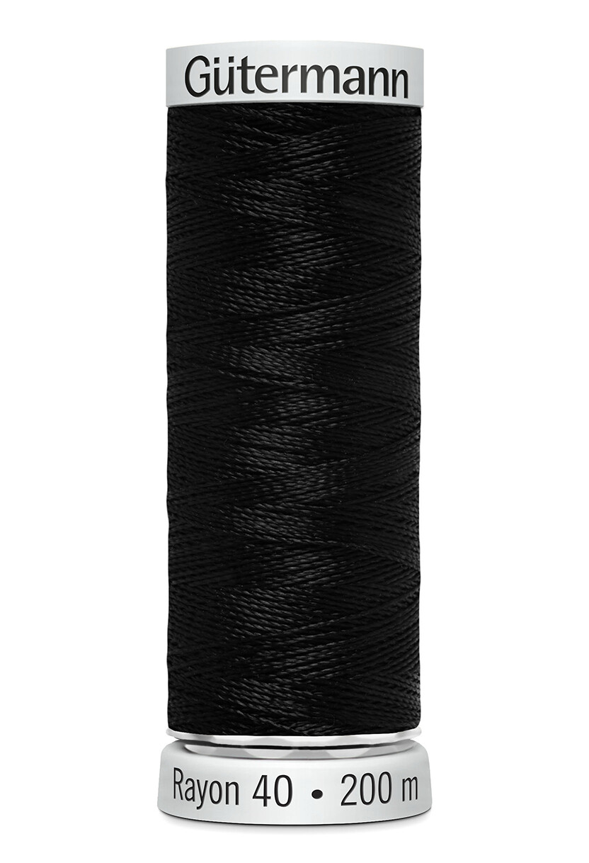 Gütermann - Rayon 40 - 200 m - 1005 (svart)
