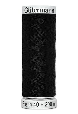 Gütermann - Rayon 40 - 200 m - 1005 (svart)