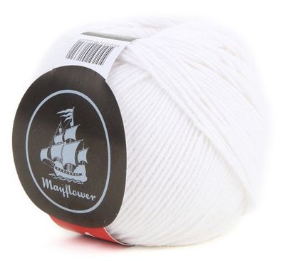 Mayflower Cotton 1 - Färg 122 - vit