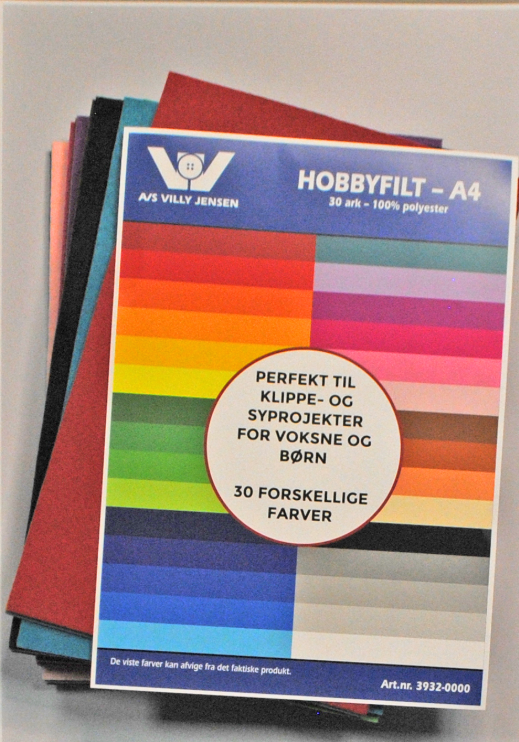 Hobby felt A4 multi 1 mm - 30 pcs