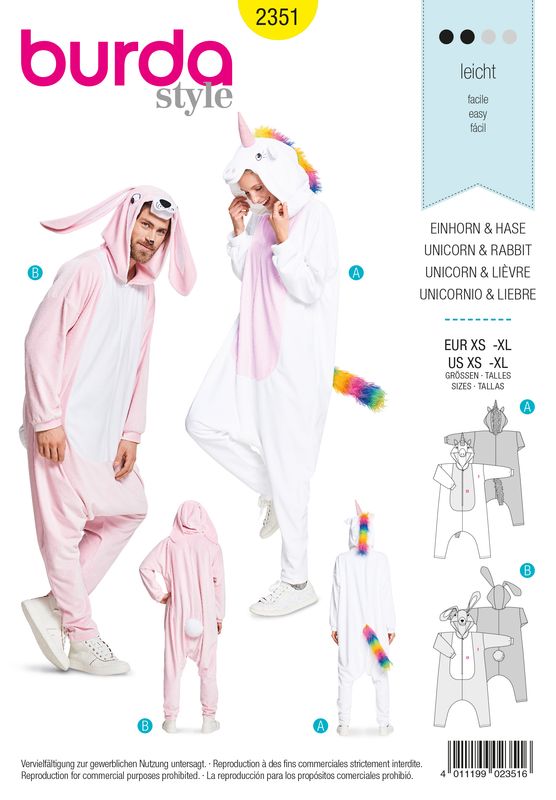 Burda 2351 - Unicorn &amp; Rabbit