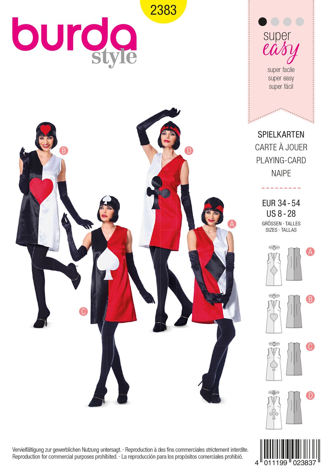 Burda 2383 - Playing-Card
