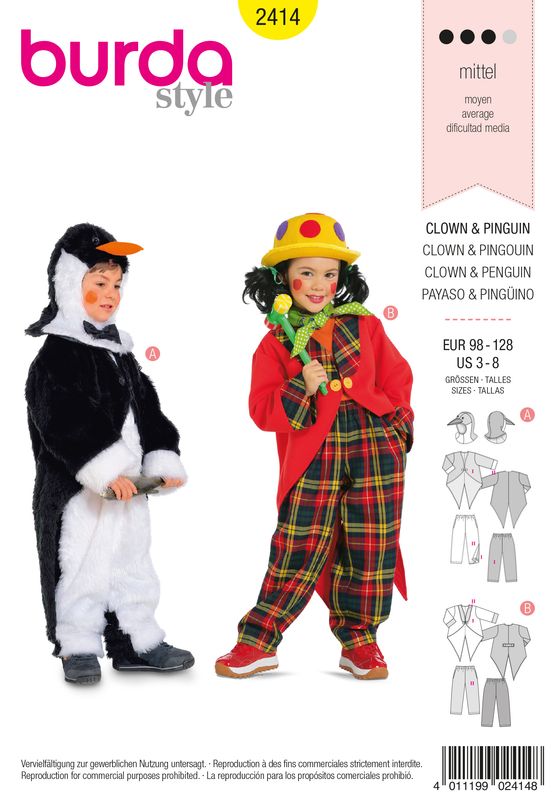 Burda 2414 - Clown &amp; Penguin