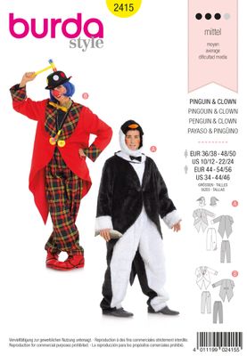 Burda 2415 - Clown &amp; Penguin