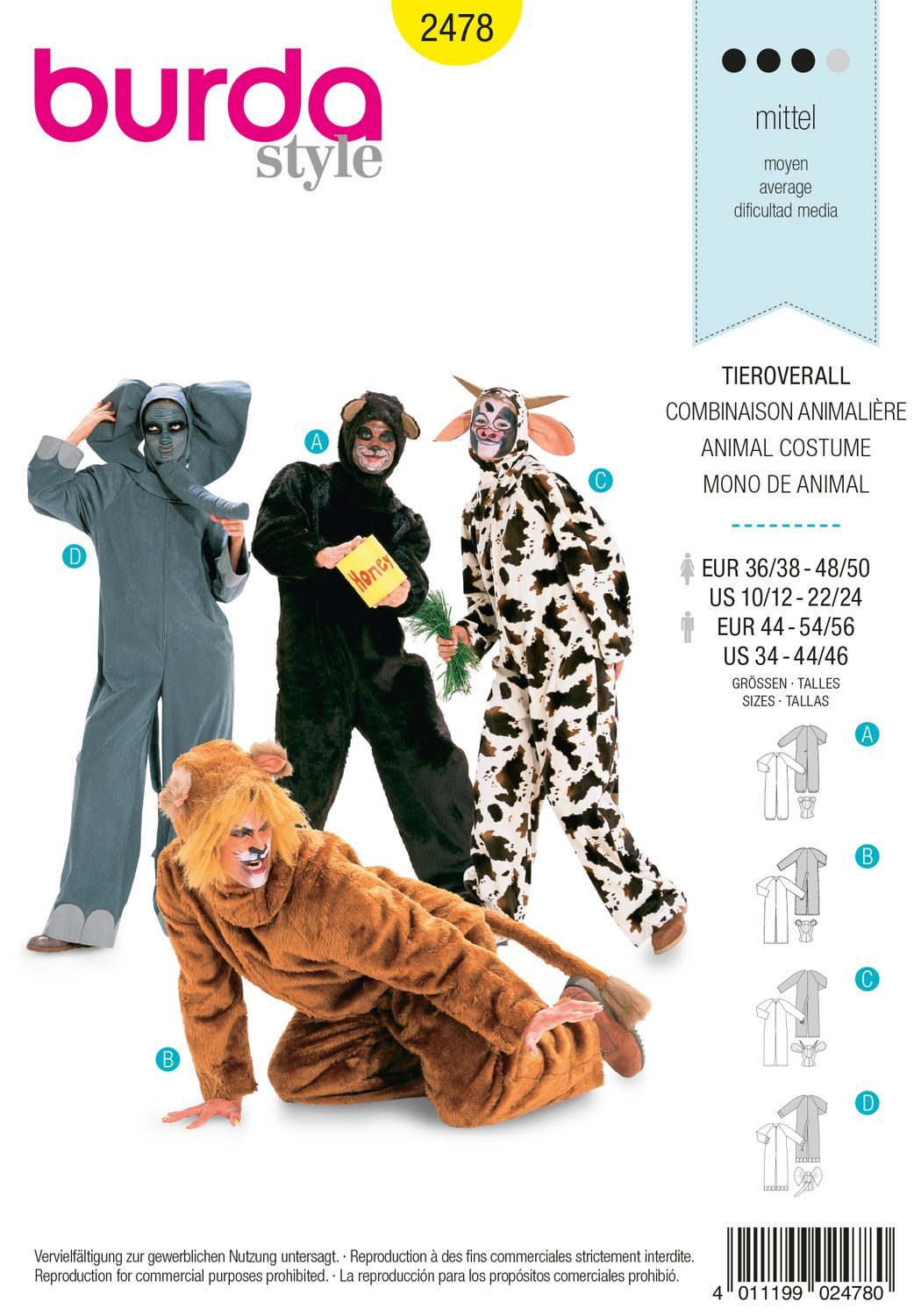 Burda 2478 - Animal Costume