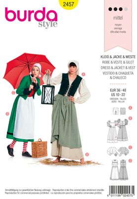 Burda 2457 - Dress &amp; Jacket &amp; Vest