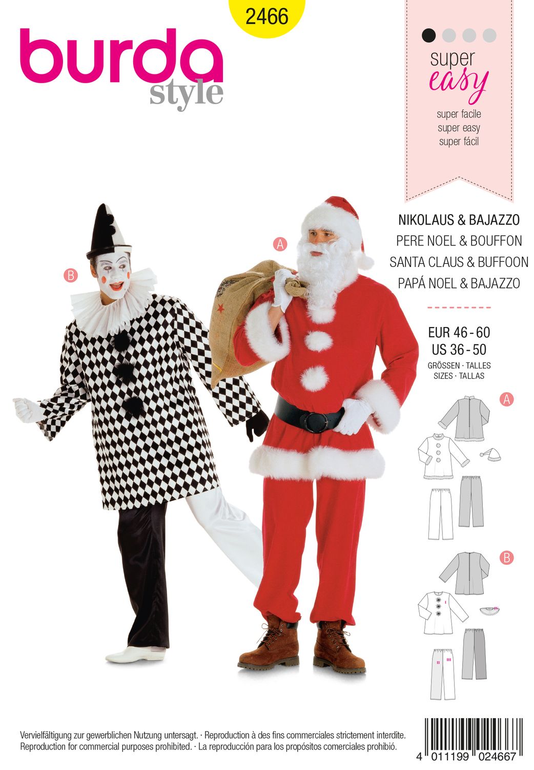 Burda 2466 - Sankta Claus &amp; Bouffon