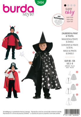 Burda 2494 - Sorcerer &amp; Pirate &amp; Devil