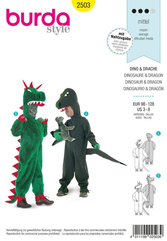 Burda 2503 - Dinosaur &amp; Dragon