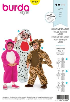 Burda 2502 - Dog &amp; Panther &amp; Tiger
