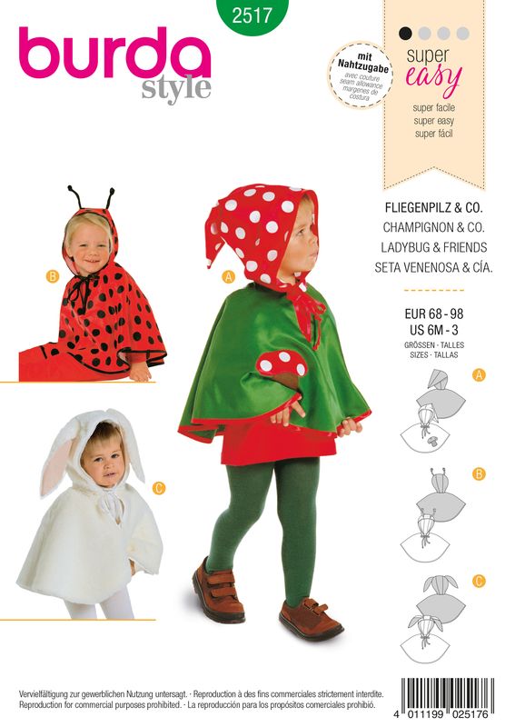 Burda 2517 - Fly agaric &amp; Mushroom &amp; Ladybug