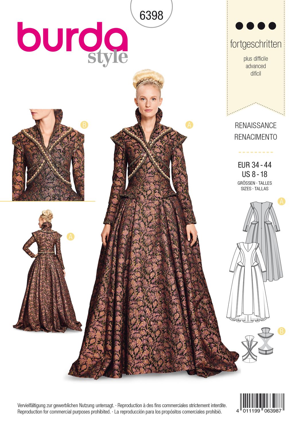 Burda 6398 - Renaissance costume