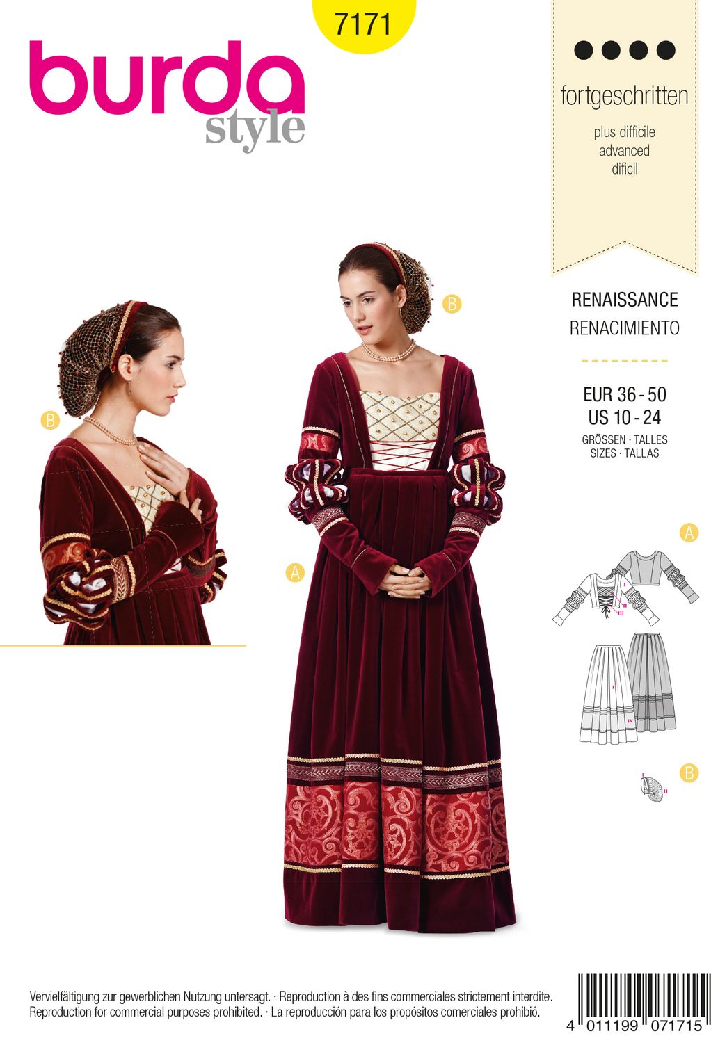 Burda 7171 - Renaissance costume