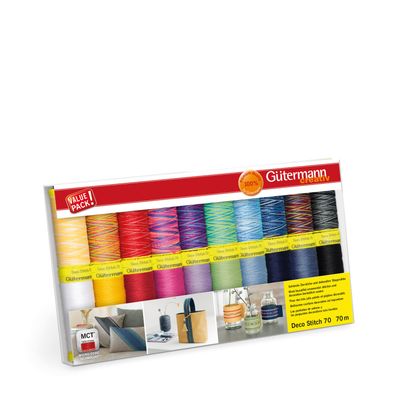 Gütermann gift wrapping thread set - Deco Stitch 70 m - 20 rolls
