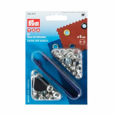 Prym öljetter, förnicklade, 5 mm - 40 st