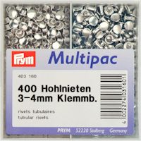 Prym Multipac lädernitar, förnicklade, 7,5 mm - 400 st
