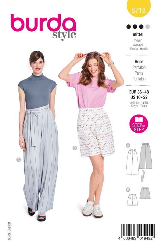 Burda 5718 - Byxor &amp; Shorts