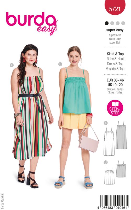 Burda 5721 - Klänning &amp; Top