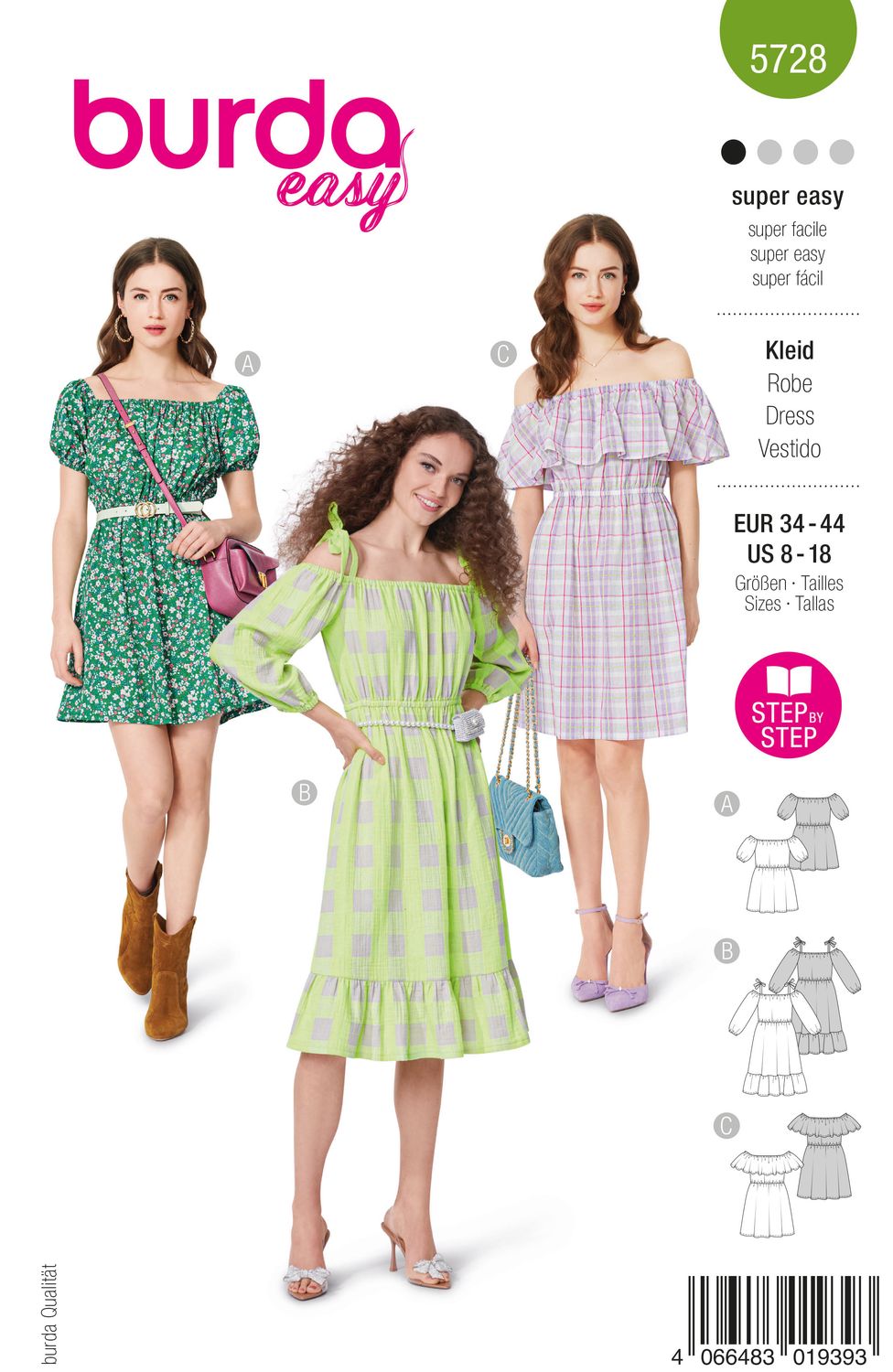 Burda 5728 - Klänning