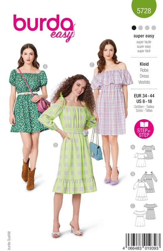 Burda 5728 - Klänning