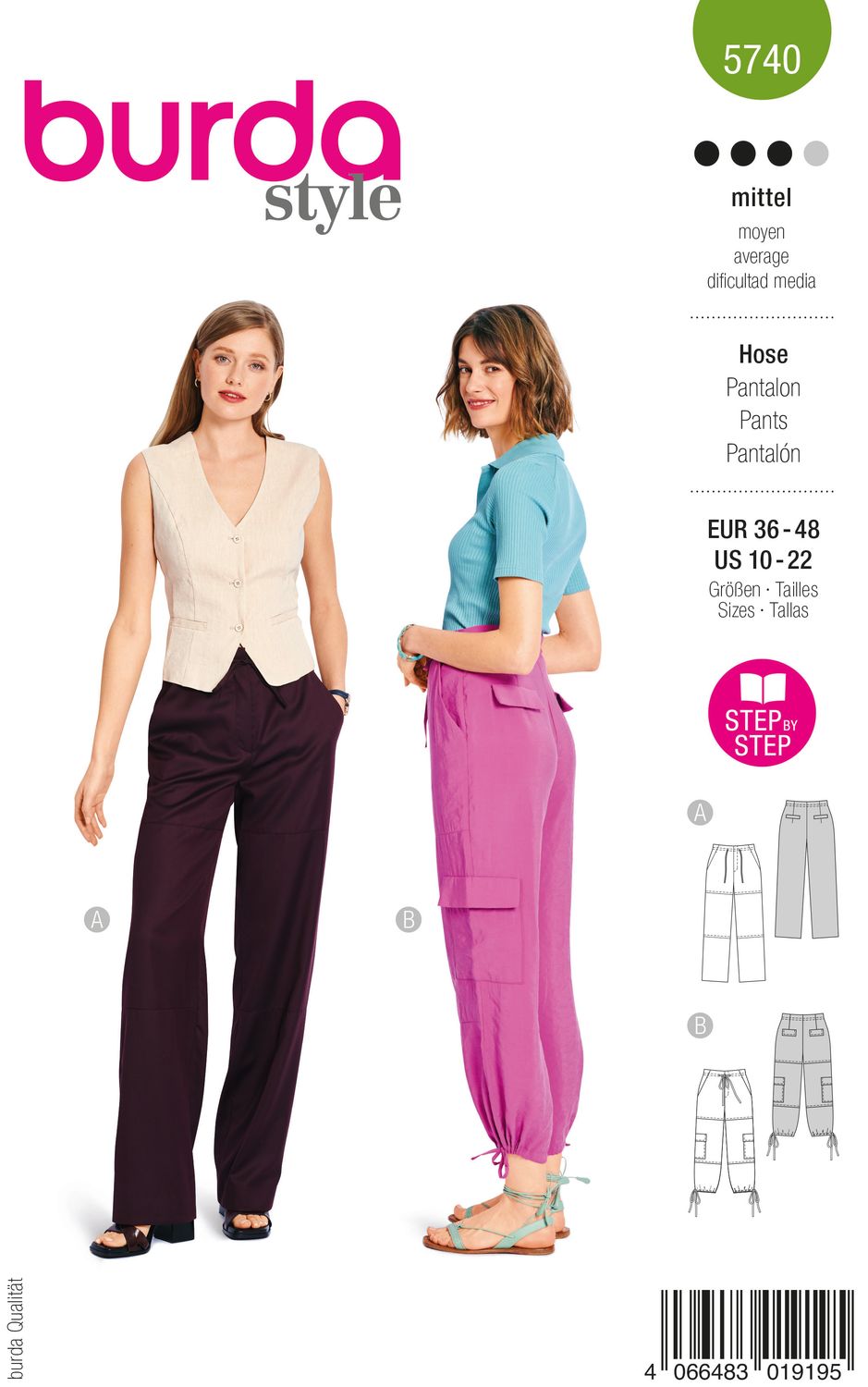 Burda 5740 - Byxor
