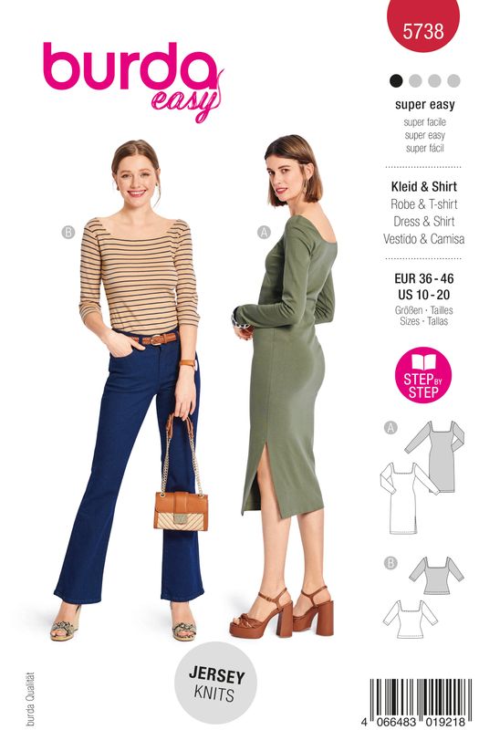 Burda 5738 - Klänning &amp; Blus